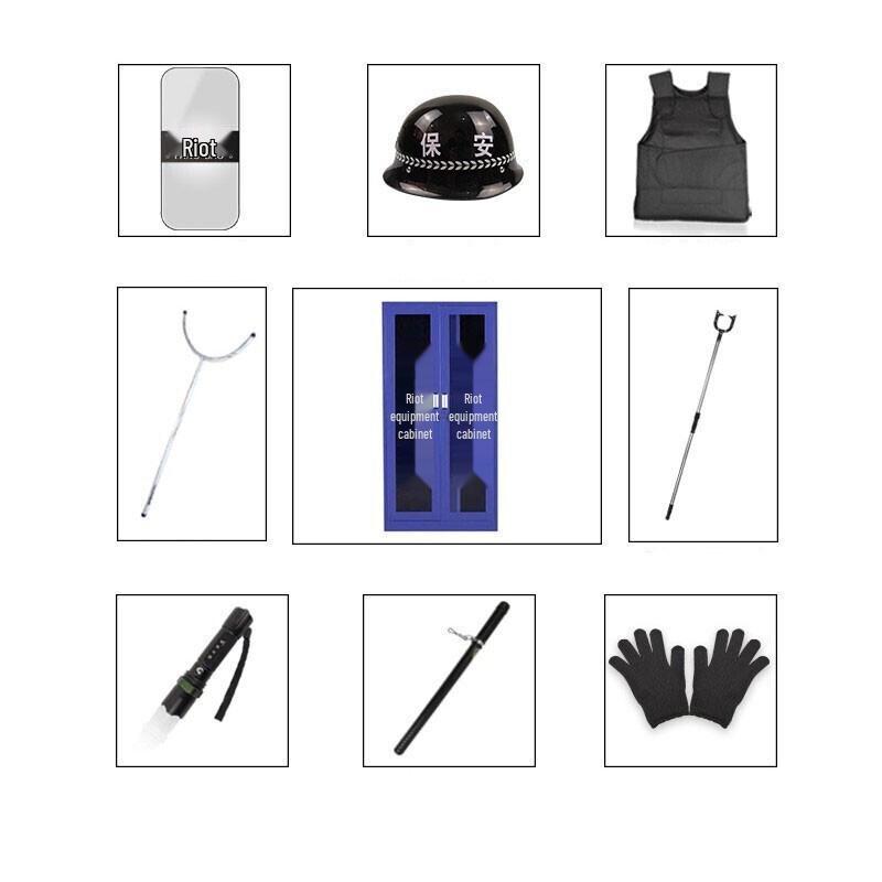 Anti-Riot Security Equipment Storage Cabinet with 8-Piece Kit