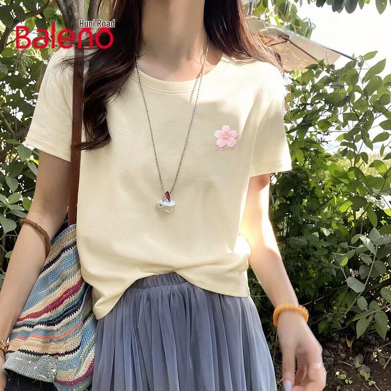 Baleno Women s Slim Fit Round Neck T-Shirt L