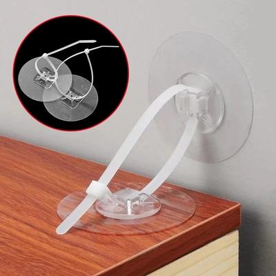 2 Stück Stark selbstklebend Anti Schrank Warenregale Fallender Haken Wandbinder Linienhalter Fixierter Patch Halter Schutz Kind