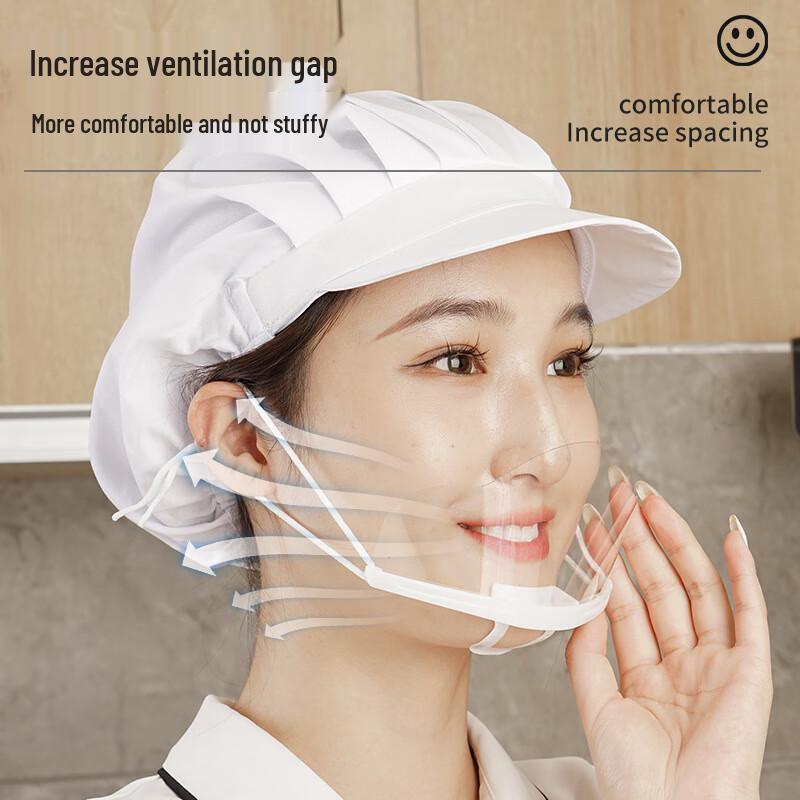 Transparente Anti-Beschlag-Gesichtsmaske für Catering