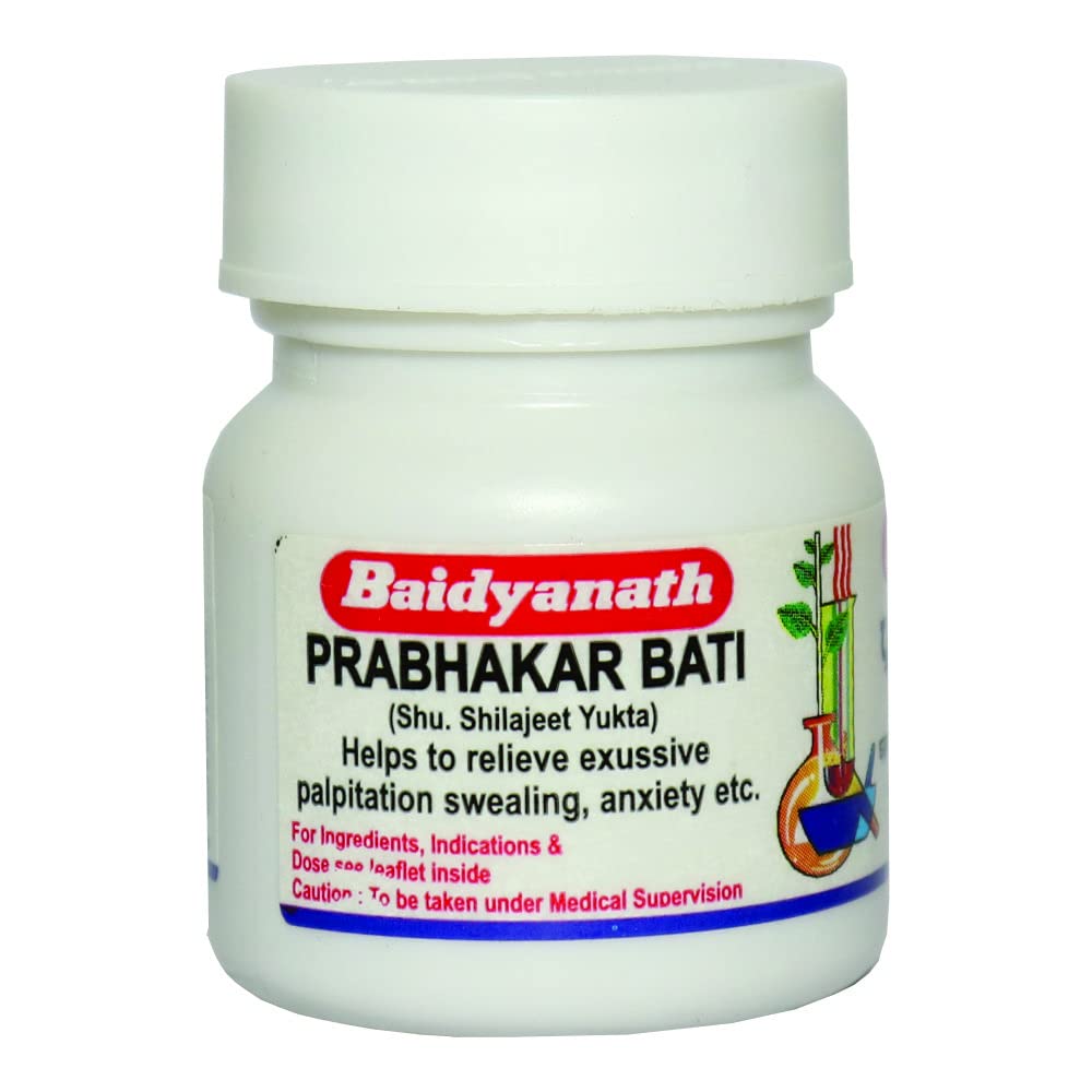 Baidyanath Asli Ayurved Prabhakar Bati 20 Tablet  X Pack Of 3 For Heart Health Support And Wellness