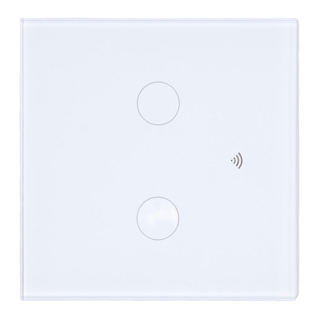 Inteligentny przełącznik ścienny WiFi do sterowania aplikacją TUYA 2-drożny pojedynczy przewód zasilający standard EU 80-260VAC biały