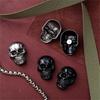 3D Skeleton Pins Metal Skull Rivet Screw Leather Craft Tool Skull Head Button Screws with Drilling Tool For Crafting