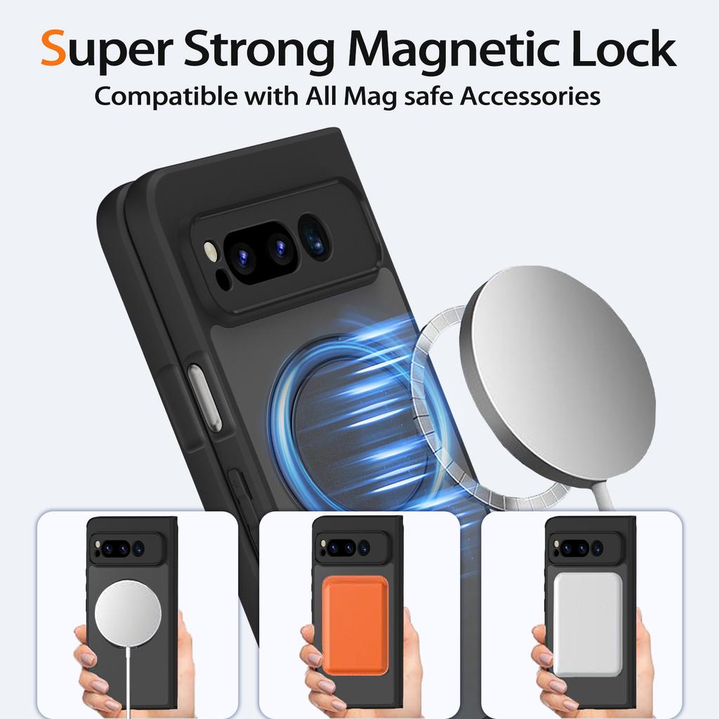 Pour Google Pixel Fold Étui Magnétique avec Support Mat Antichoc Housse de Téléphone Ultra-Mince Pliable Écran Spécialisé Anti