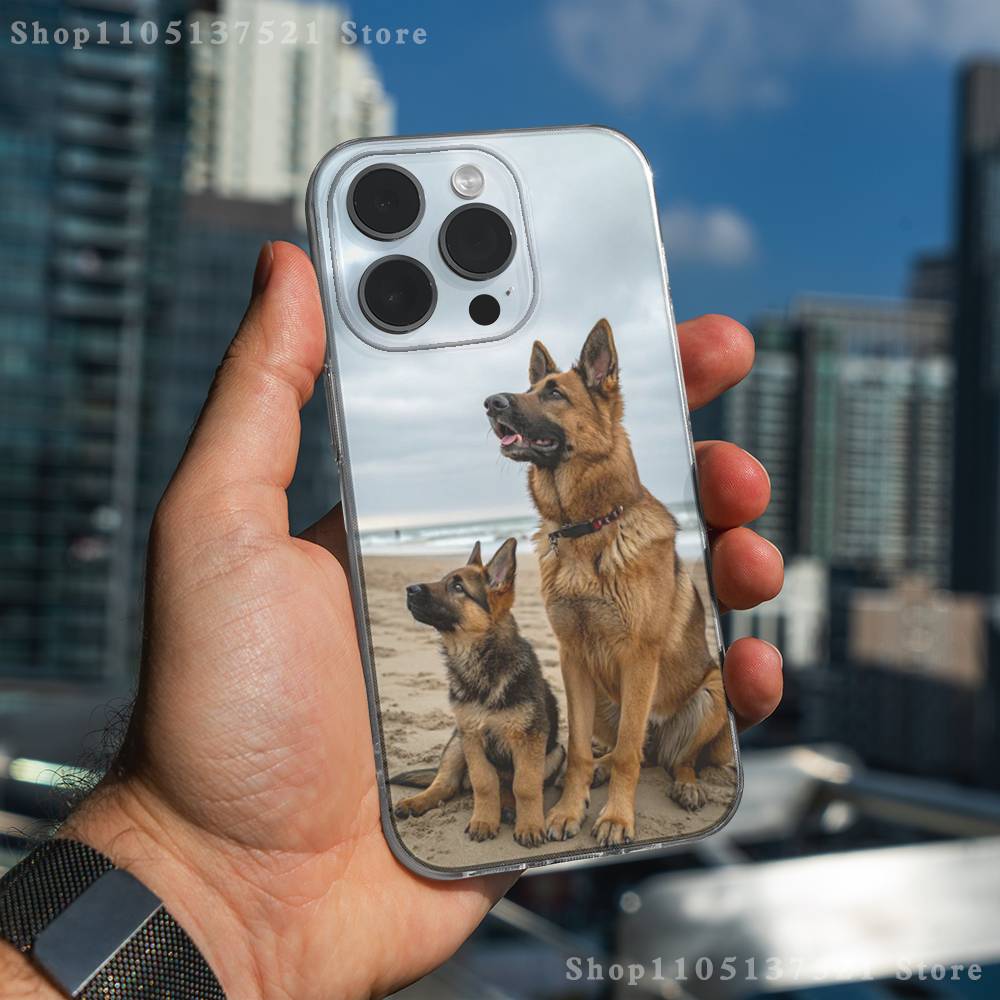 

Animal German Shepherd Dogs Phone Case iPhone17 16 15 14 13 12 11 Pro Max Plus Mini Clear Full Back Cover Silicone Soft Shell iPhone13mini