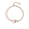 FH.bird Garnet Bracelet for Women, January Birthstone, "Infinite Love," Sterling Silver 925, Hypoallergenic, Simple Design, Red Stone, Gift for Mother