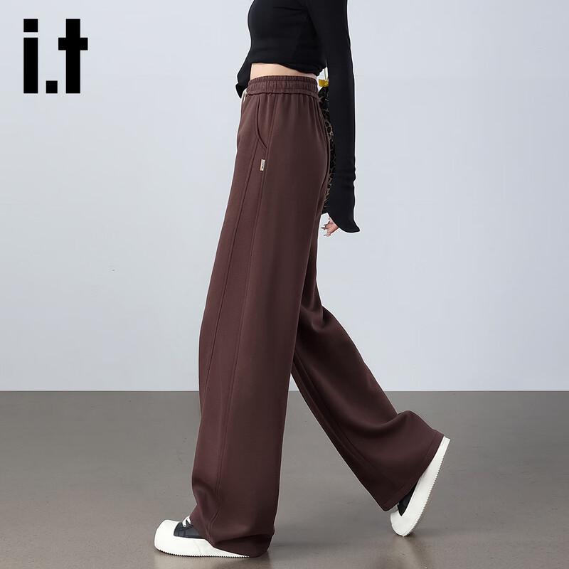 Izzue IT Women's High-Waist Relaxed Fit Curved-Leg Sweatpants