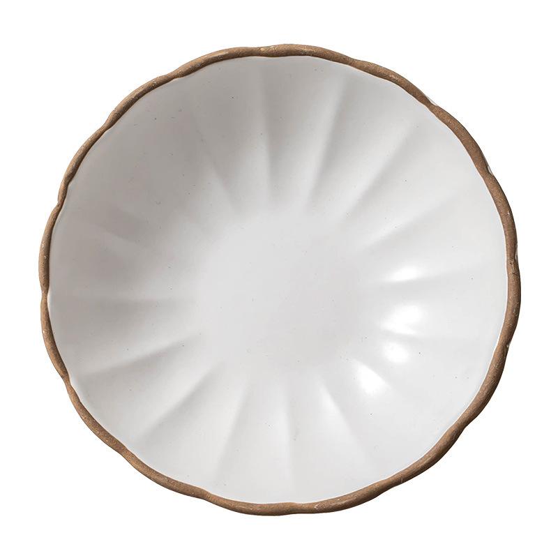 Premium Sense Simple Taste Plate Ceramic Plate Dipping Plate Household Restaurant Fruit Plate Dessert Plate Tableware