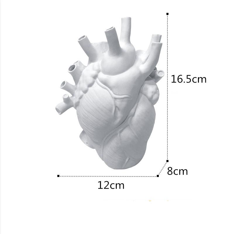 

Скандинавская имитация анатомической формы сердца сердцебиение смоляной цветочный горшок ваза для цветов художественные вазы скульптура настольный цветочный горшок домашний декор