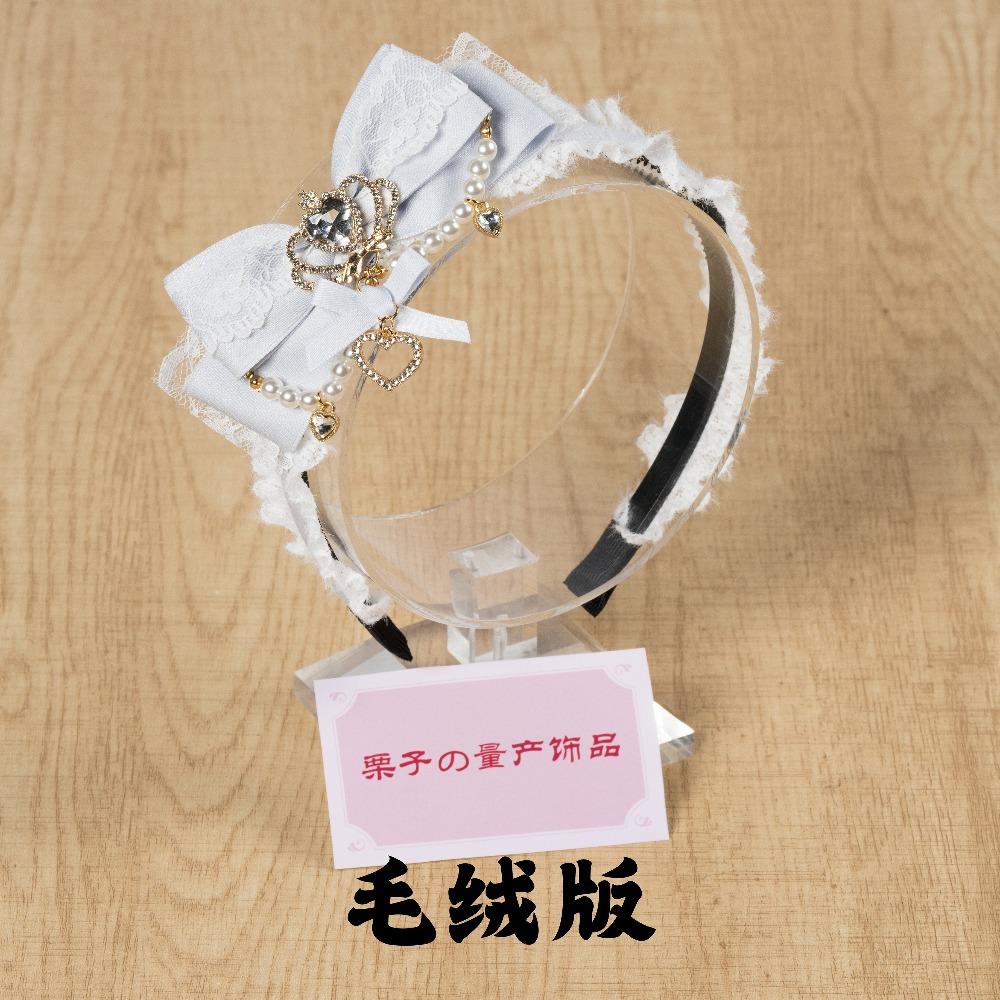 Japanese Side Bow Headband Crown Pearl String Headband Lolita Hairy Clip Korean Accessories