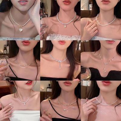 Summer Pearl Necklace Light Luxury Niche Love Clavicle Chain Fashion High-end Versatile Necklace
