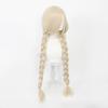 Cosplay Wig Azur Lane Anime Wig Owari Long Blonde Synthetic Wig Simulation Scalp Fluffy and Full Game Double Braided Cosplay Wig