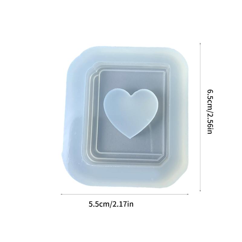 Heart Book Charm Silicone Mold For Resin Crafts Food Grade Material Pendant Mould DIY Jewelry Making Accessories