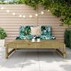 Garden Bench 120 X 80 Cm Pressure Treated Pine Wood