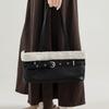 Contemporary Shoulder Bag Armpit Purse with Plush Trim Decors Elegant Underarm Bag for Commuting and Casual Travel  brown
