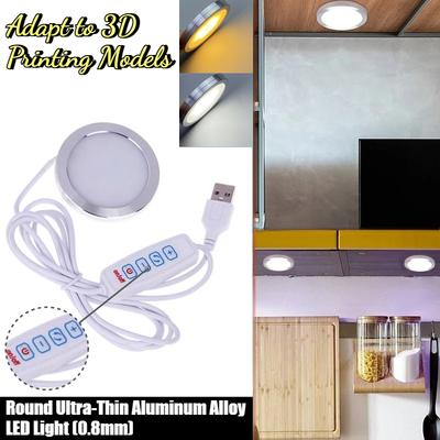USB-dimmbarer Mini-LED-Strahler Aufputz-Runddeckenleuchte DIY-Display-Schranklicht für Zuhause Ausstellung Vitrine Schrank