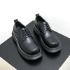 Cheap men's shoes 2025 spring new platform leather shoes fashion trend casual business color matching trendy men