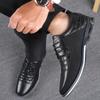 Herrenschuhe aus Leder zum Schnüren Hochwertige Herrenschuhe Lässige tägliche trendige Sneakers Herren Schwarz Bequemes Schuhwerk große Größe 51 52 53