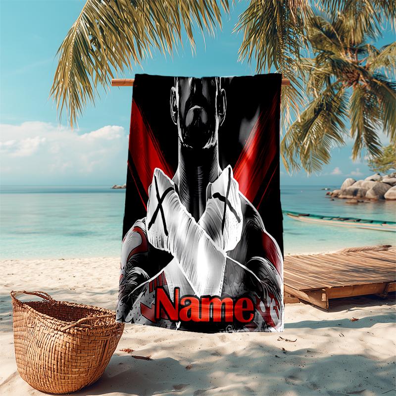 Personalized Customized Proof Beach Towel with CM Punk Pattern - Soft, Absorbent, Quick-drying, Perfect Swimming, Camping&bathing