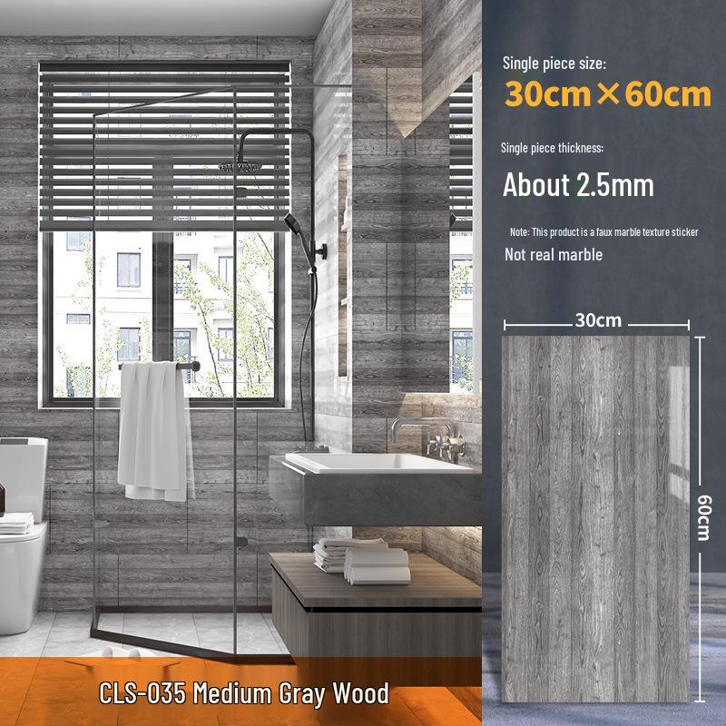 Wasserdichter Marmor Fliesenaufkleber: Selbstkleidende, schimmelresistente PVC-Wandverkleidung für Küchen & Bäder