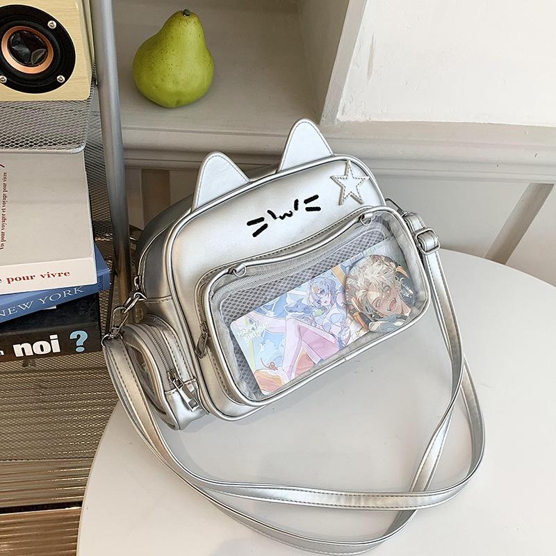 

Нишевый дизайн, милый повседневный модный рюкзак 2024 года, летний индивидуальный трендовый рюкзак, рюкзак, многоцелевой серебряный