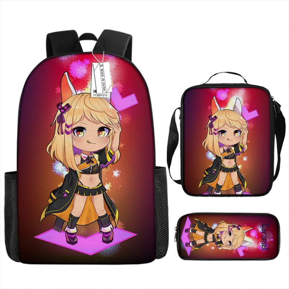 Two-dimensional Gacha Animation Schoolbag Cartoon Primary School Students Schoolbag Children Backpack Anti-splashing Bag