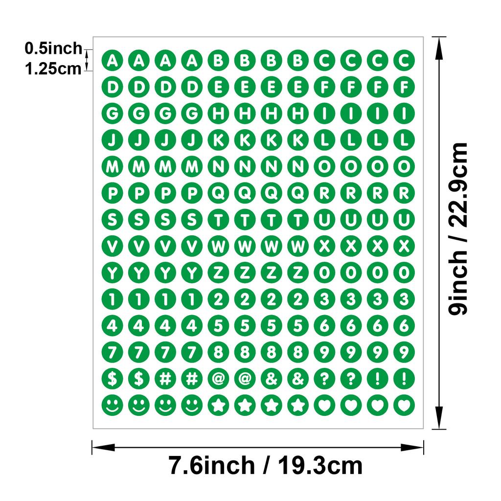 0.5-inch Letter Sticker Small Dot Waterproof DIY Card Item Logo Hand Account Scrapbook Letter Sticker