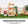 1:12 Mini Doll House Garden Decoration Wooden Simulation Miniature Flower Stand Model