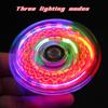 Gyroscope lumineux LED à cristaux Fidget Spinner Gyroscope à manivelle Gyroscope lumineux EDC Jouet anti-stress pour enfants