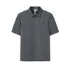 Minimalist Loose Touch Cooling Polo Shirt Men Tops Shadow-Gray F11M621105FCC