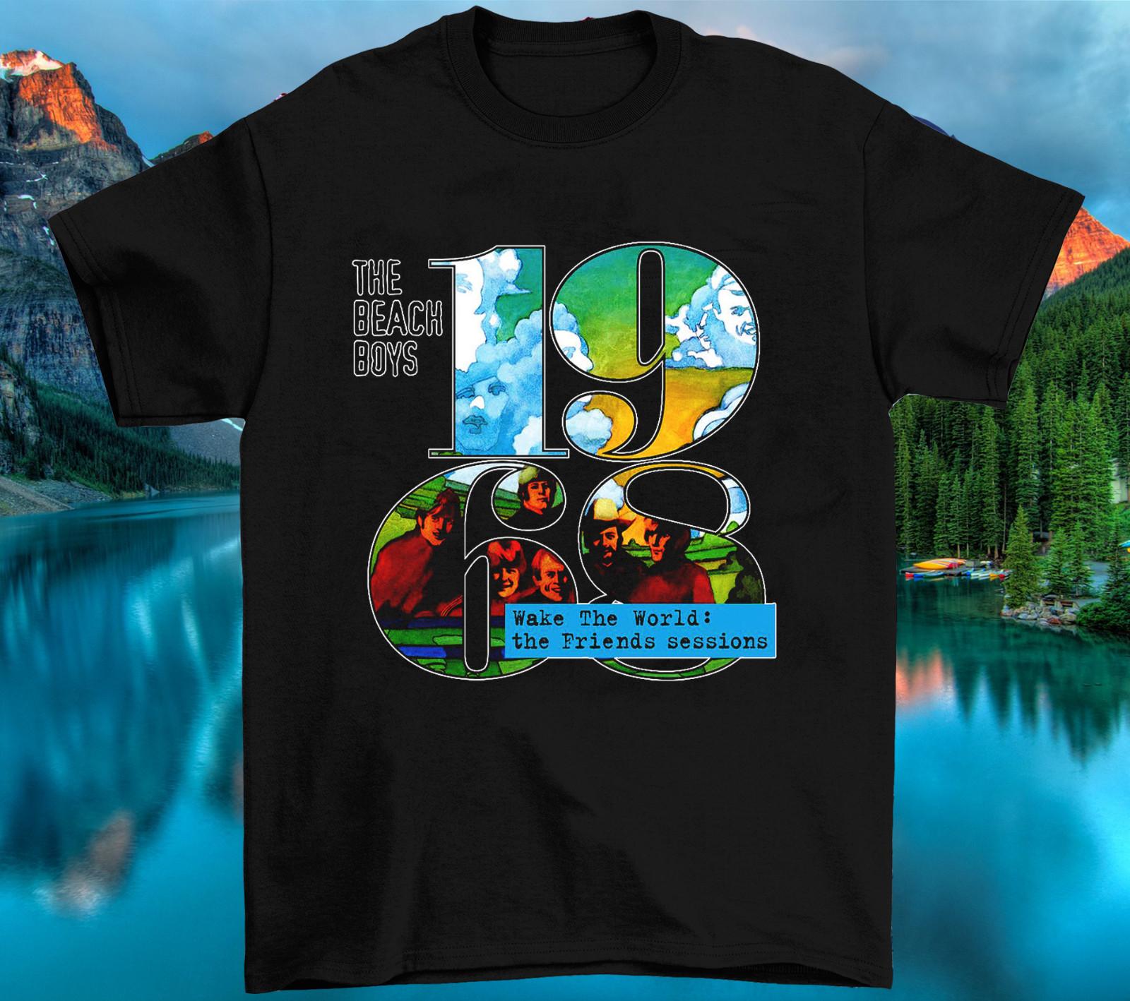 

Vtg The Beach Boys 1968 Heavy Cotton Full Size Unisex Black Tee Shirt MM1592 5XL різнокольоровий