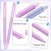 Yexiya 36 Pcs Mechanical Pencil Set, 12 Pastel Cute Mechanical Pencils with 8 Tubes HB Resin Refills, 4 Pcs Erasers and 12 Cap Eraser Refills for