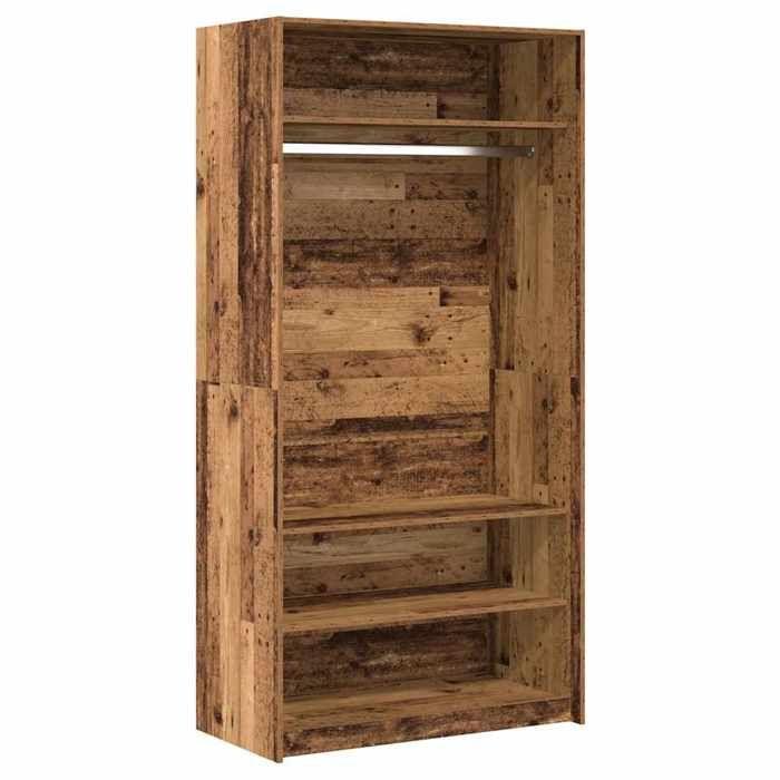 VidaXL Wardrobe Old Wood 100x50x200 Cm Engineered Wood 3318624