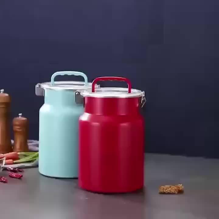 Edelstahl Luftdichter Lebensmittelbehälter Kapazität,Feuchtigkeit,Ideal für Reis, Kaffeebohnen, Tee, Getreide,Mehl,Tierfutter,Langlebiger Küchenorganisator