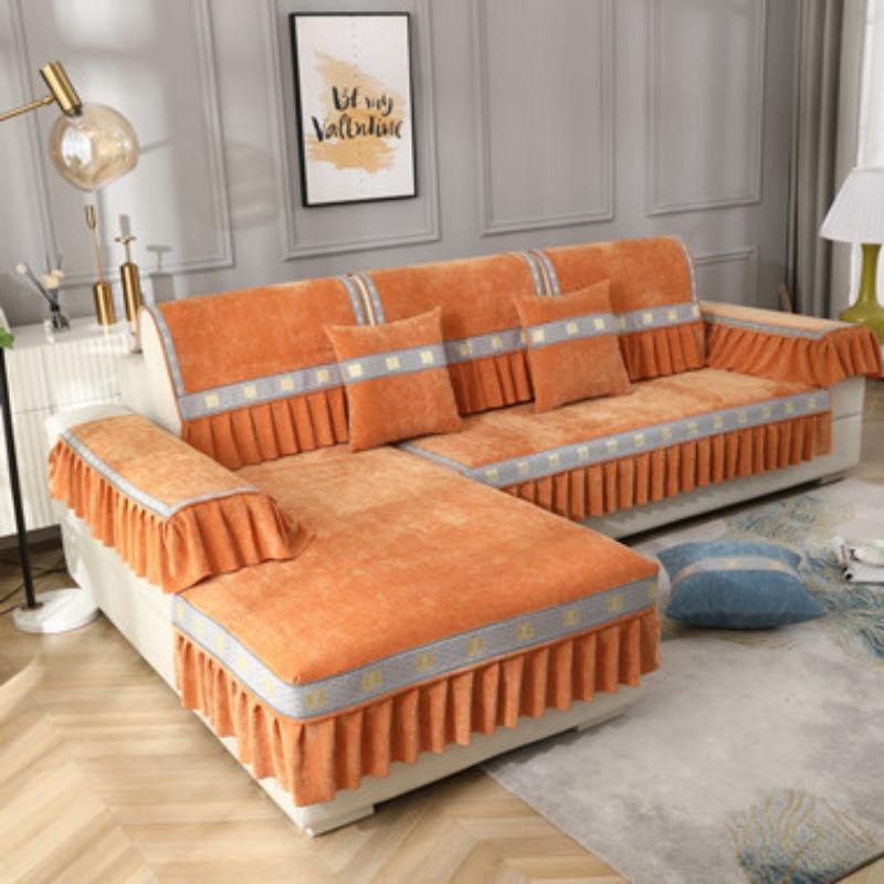 

Универсальная юбка на четыре сезона Подушка для дивана Snowy Современная простая Противоскользящий чехол для подушки дивана 70+18cm*70