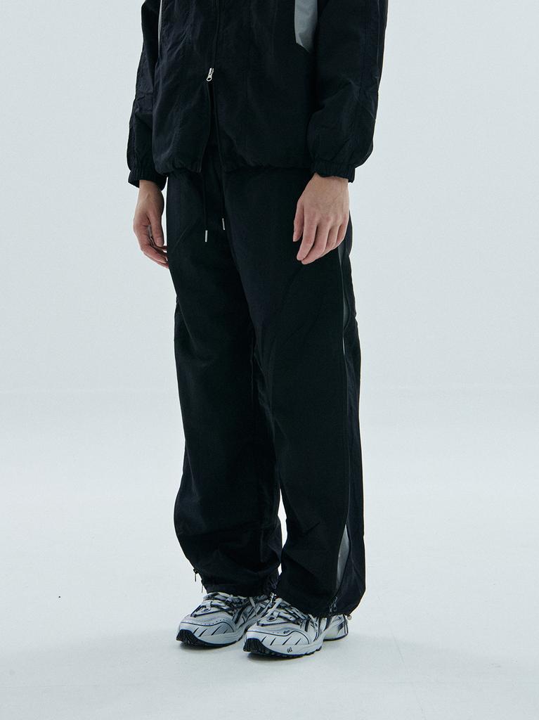 BLACK MOMENT Utility Dart Nylon Side Zip Elastic Pants