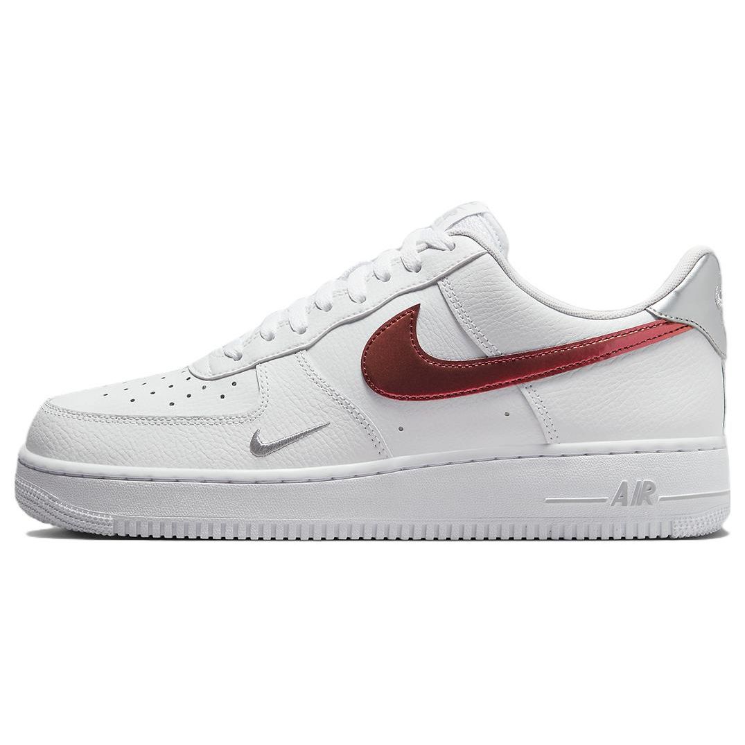 

Nike Air Force 1 07 Low White Picante Red Men Sneakers Wolf-Grey Metallic-Silver FD0654-100 39