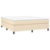 Maison Exclusive - Sommier à lattes de lit avec matelas Crème 160x200 cm Tissu