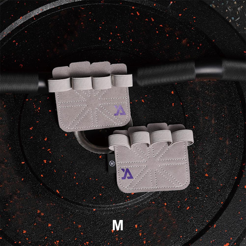 1 Pair Four-Finger Fitness Cowhide Gloves Anti-Slip Wear-Resistant Weightlifting Pull-Up Drag Sport Ware Fitness Accessories