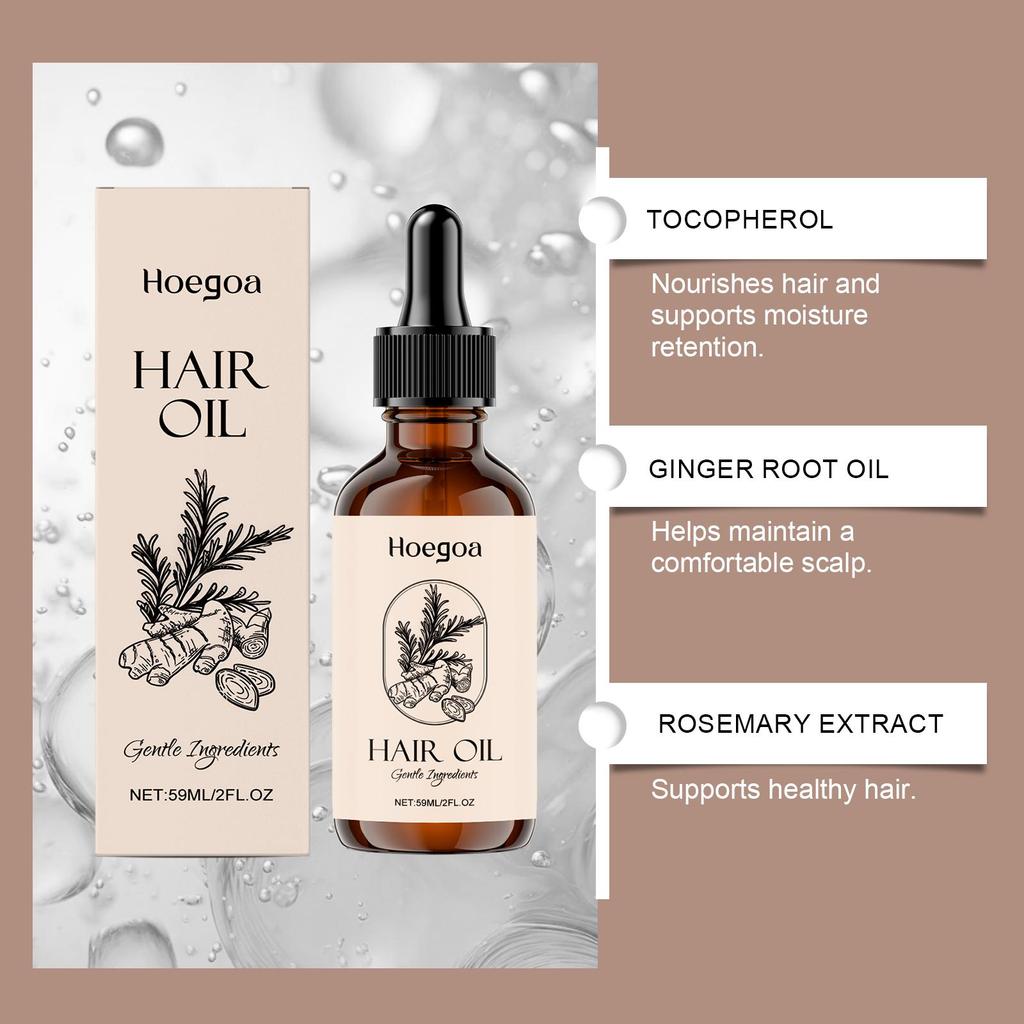 Rosemary Hair Oil—Suitable for All Hair Types and Scalp Care, Strengthening Straight, Curly, and Chemically Treated Hair.