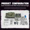New 1/16 RC Tank U.S. M5A1 Stuart Light Tank Model 2.4G Military Vehicle Remote Control Crawler Tanks with Sound and Light Toy Boy