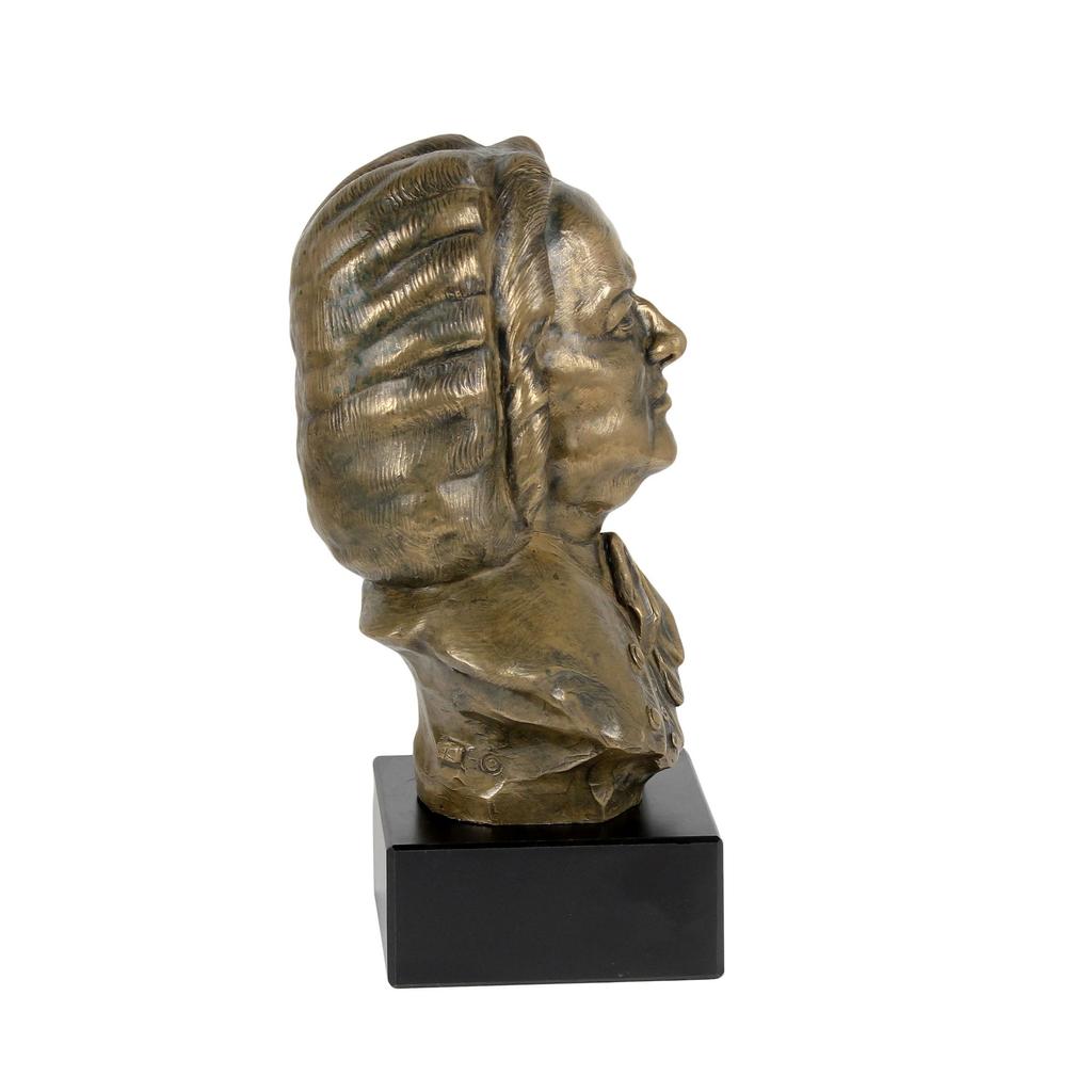 Johann Sebastian Bach - Marble Bust, Statuette of a Famous Person, Decoration for Office, School, and Hotel by the Art-Dog Brand