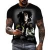 Men's 3D Rock Hip Hop Rap T-shirt Fashion Trend Street Casual Round Neck Short Sleeve Top