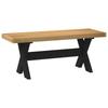 Dining Bench NOAIN 120 x 41 x 45 cm Solid Pine Wood Natural
