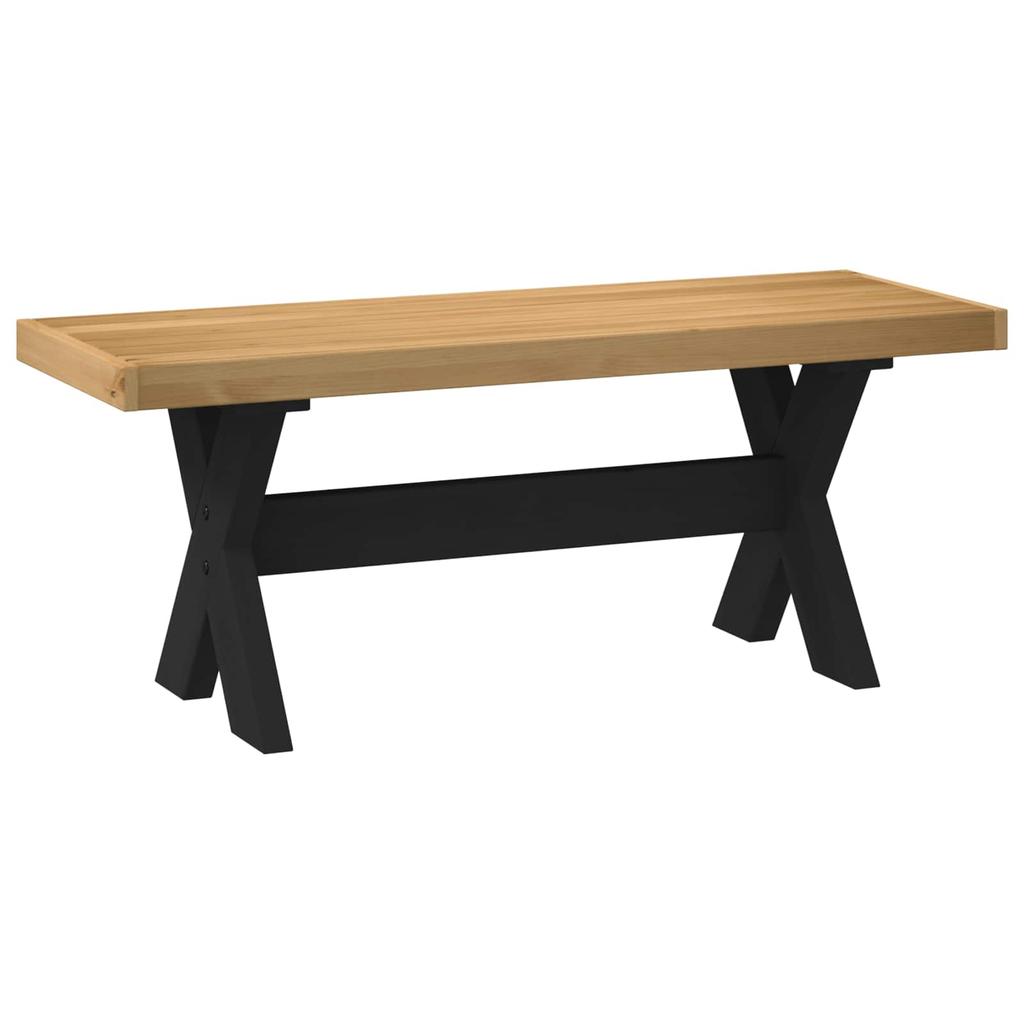 Dining Bench NOAIN 120 x 41 x 45 cm Solid Pine Wood Natural