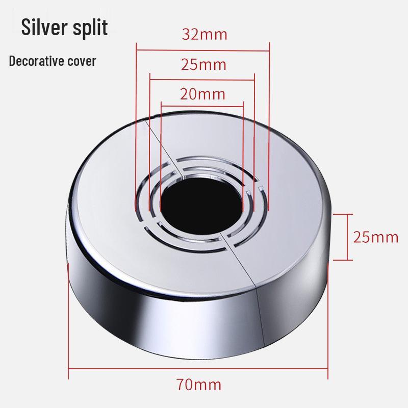 Dekorativní kryt sprchové hlavice děleného typu bez vrásek se zadním košíkem