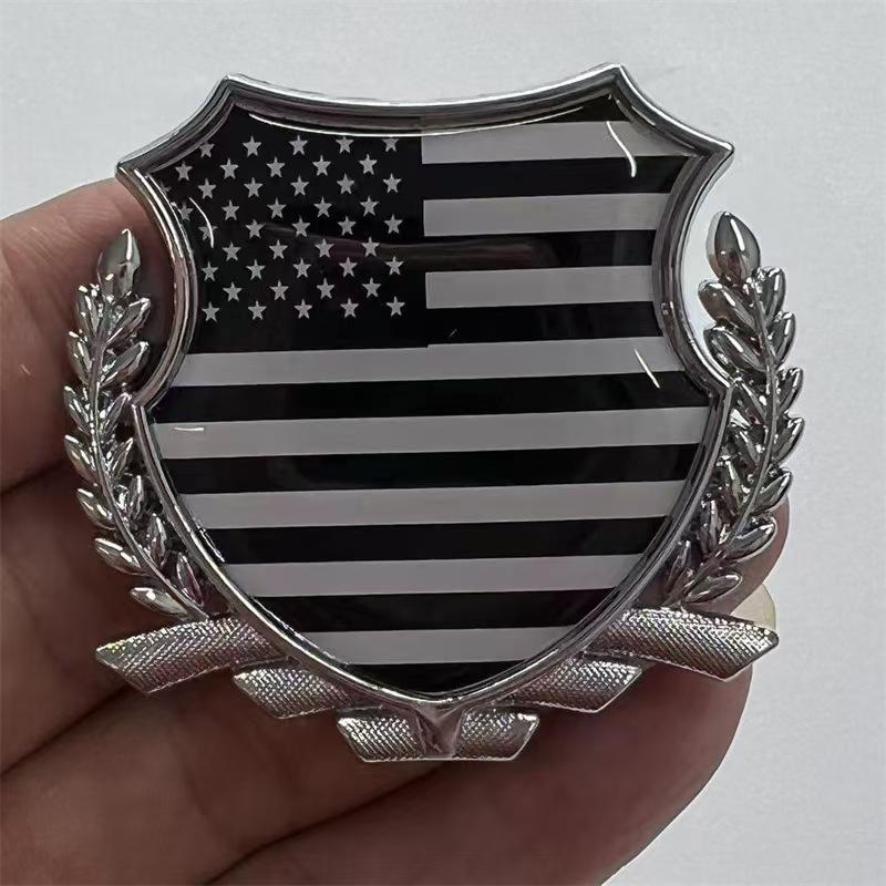 Metalowa Flaga Narodowa Samochodowa Naklejka Samochodowa Chiny Stany Zjednoczone Niemcy Francja Wielka Brytania Włochy Japonia Wietnam Korea Południowa Naklejka z Emblematem Bocznym