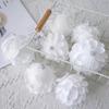 9/3x Christmas Tree Ornaments White Glitter Petal Shape Balls Foam Snow Ball Sparkling Foam Flower Hanging Decorations for Tree