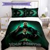 3pcs Hogwarts Cover Set - Personalized Name, HD Printed Bedding with 1 Cover and 2 Pillowcases - Perfect for Home Decor, Easy Care