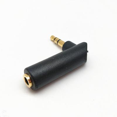 Male To Female Gold-plated Connector 3.5mm 3/4Pole L Shape Jack Adapter Connector Audio Stereo Plug 90 Degree Audio Adapter